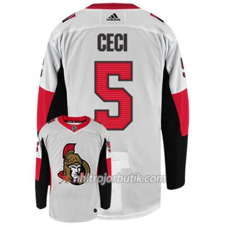 Män Ishockey Ottawa Senators Tröja CODY CECI 5 Adidas Vit Authentic